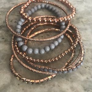 Set of 7 bangle bracelets
